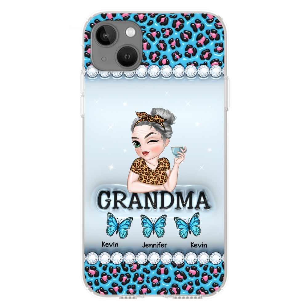 Grandma And Kids - Personalized Custom 3D Inflated Effect Phone Case