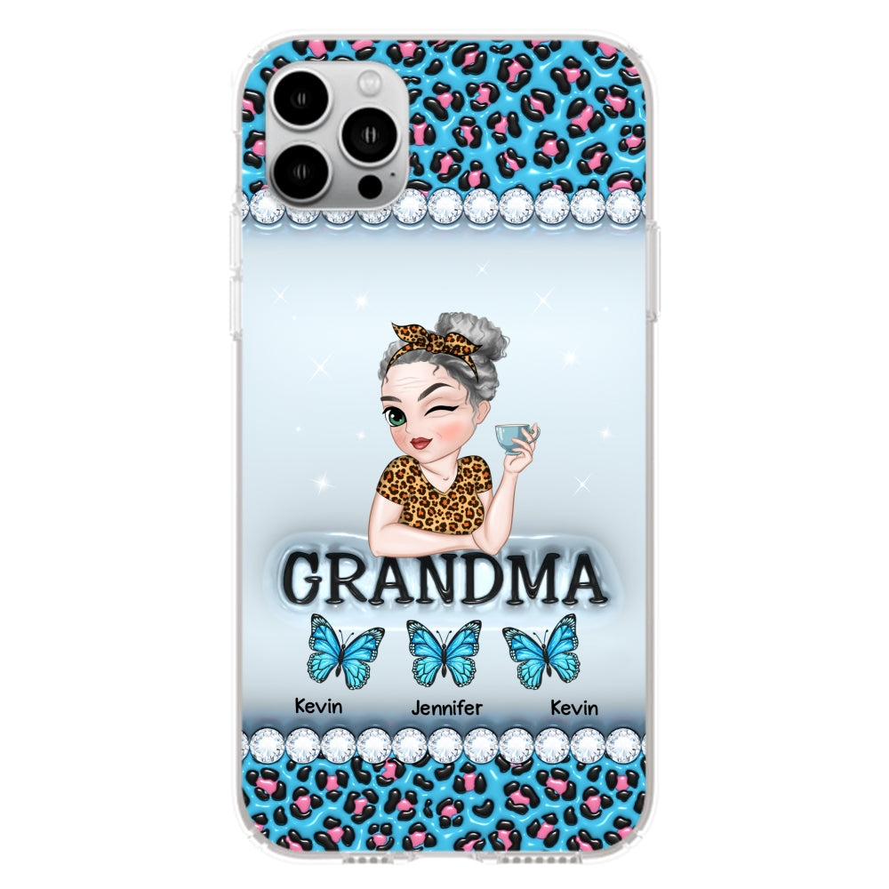 Grandma And Kids - Personalized Custom 3D Inflated Effect Phone Case