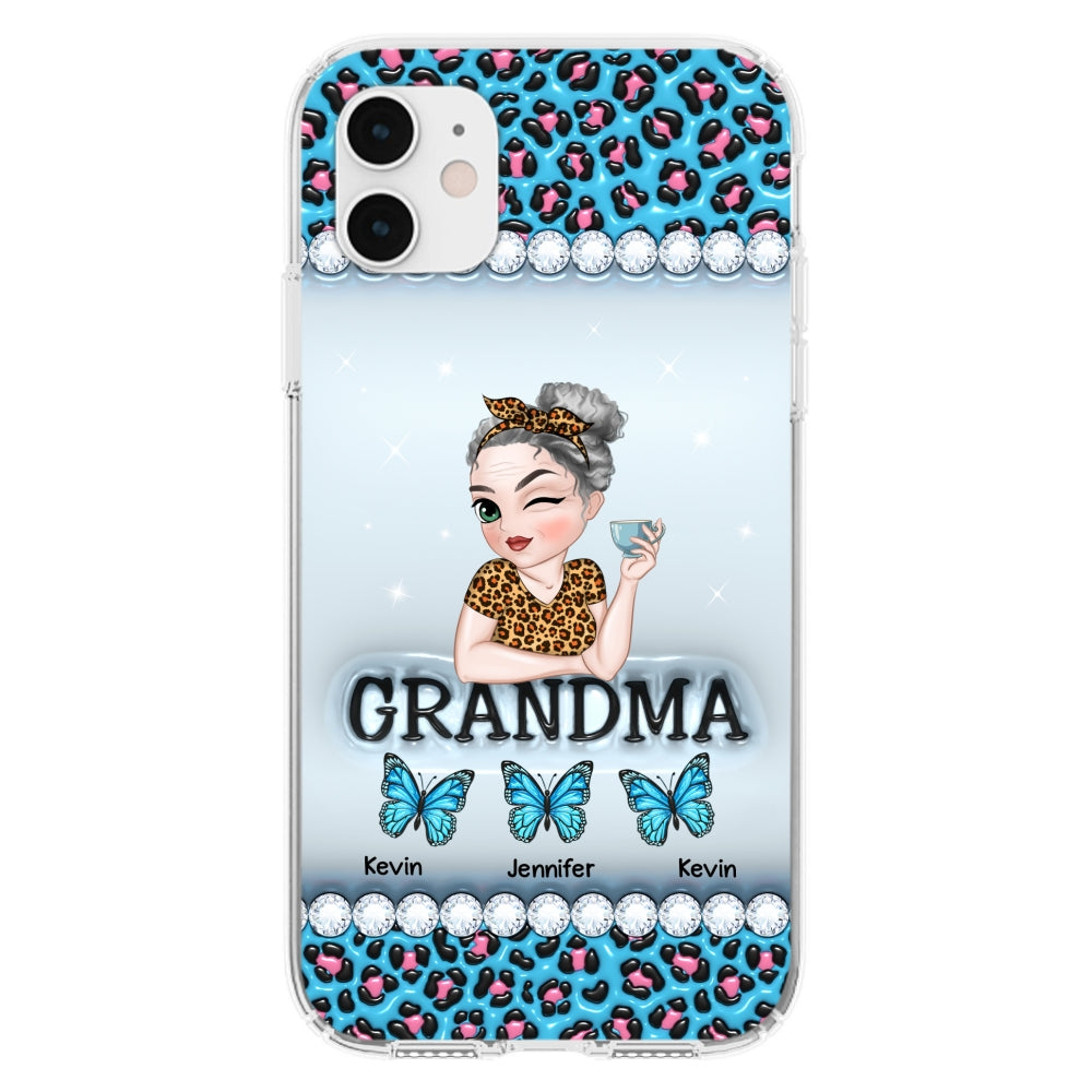Grandma And Kids - Personalized Custom 3D Inflated Effect Phone Case