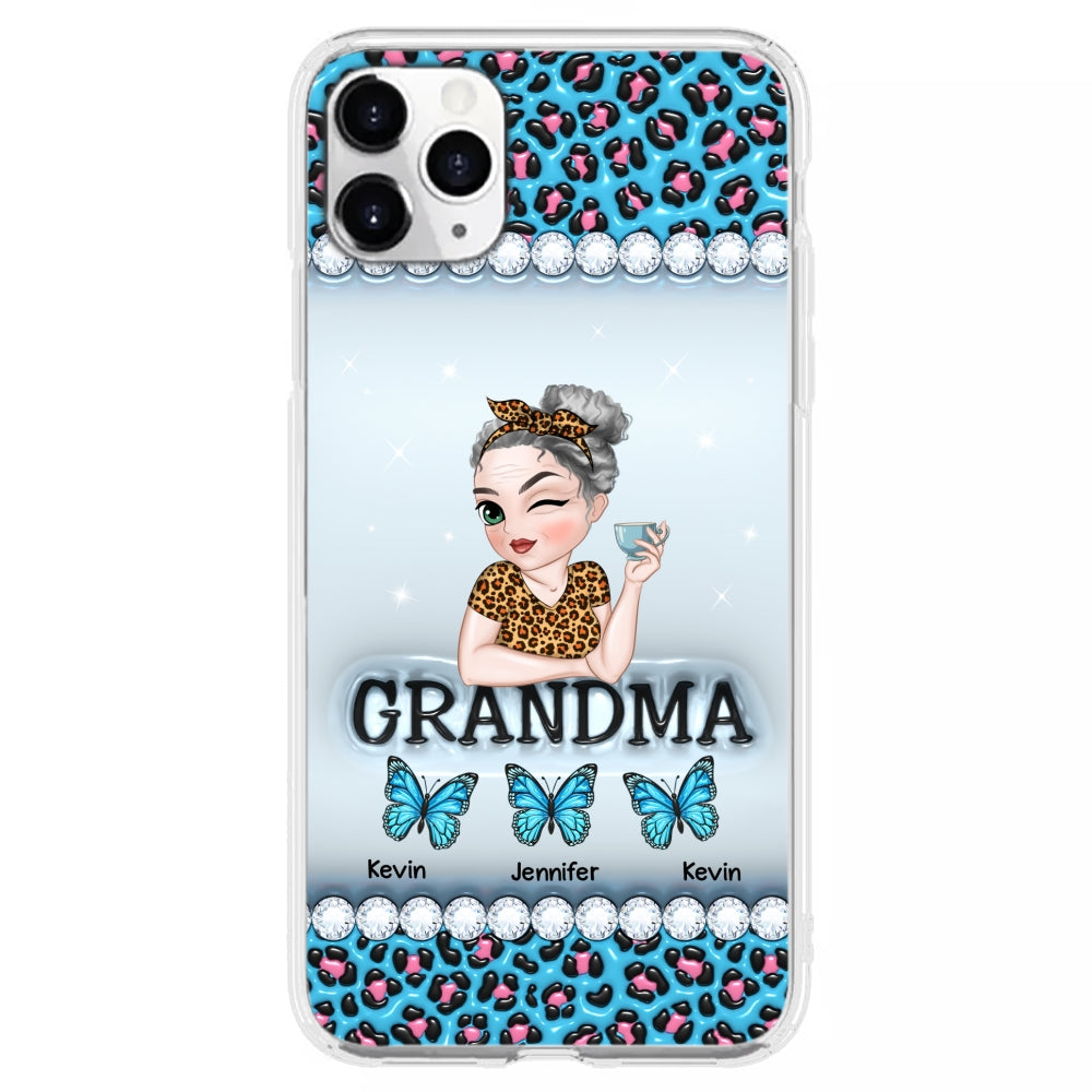 Grandma And Kids - Personalized Custom 3D Inflated Effect Phone Case