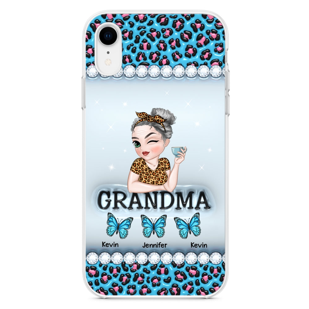 Grandma And Kids - Personalized Custom 3D Inflated Effect Phone Case
