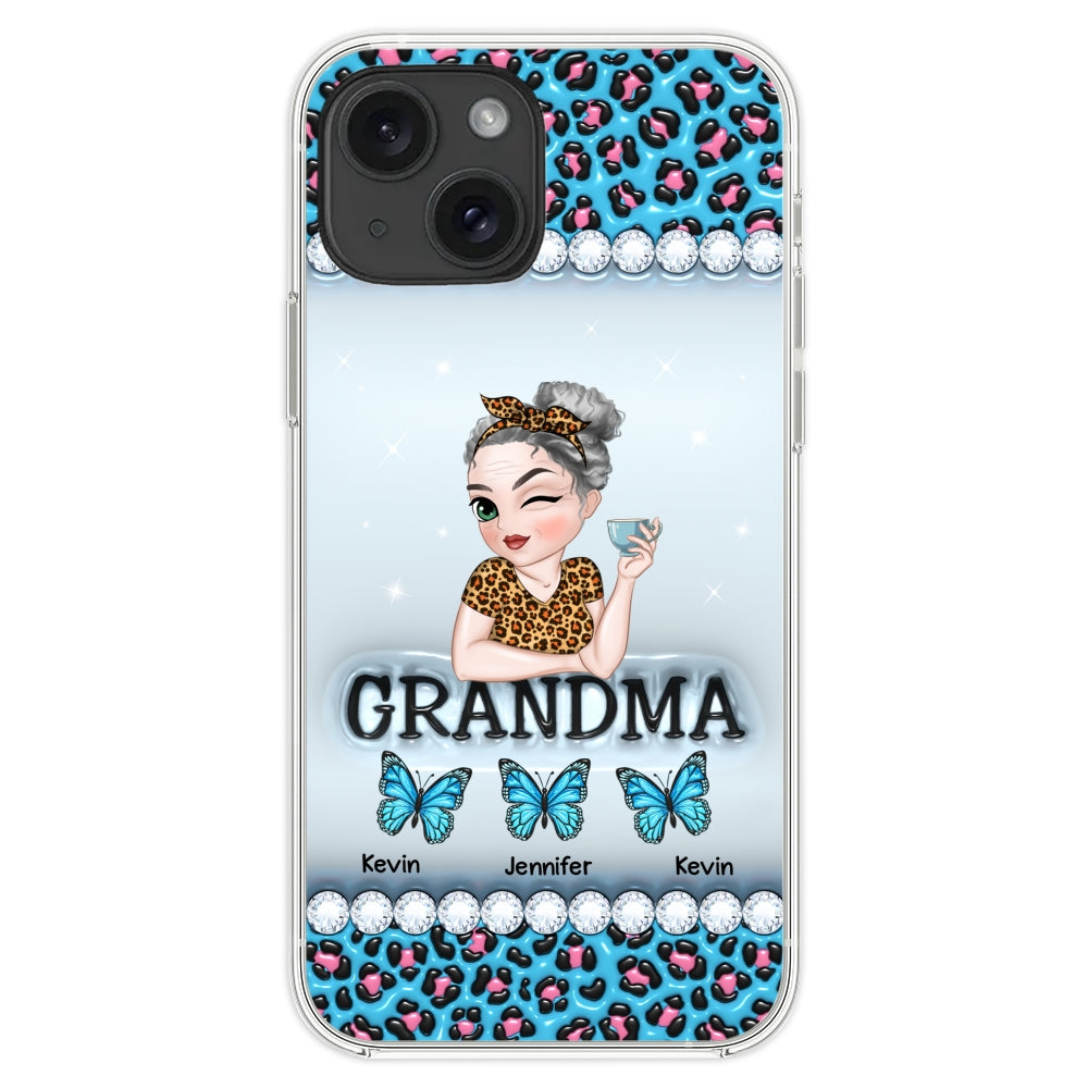 Grandma And Kids - Personalized Custom 3D Inflated Effect Phone Case