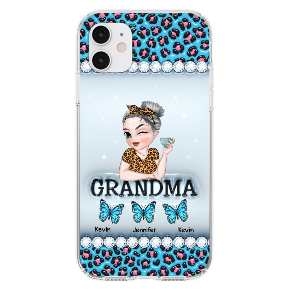 Grandma And Kids - Personalized Custom 3D Inflated Effect Phone Case