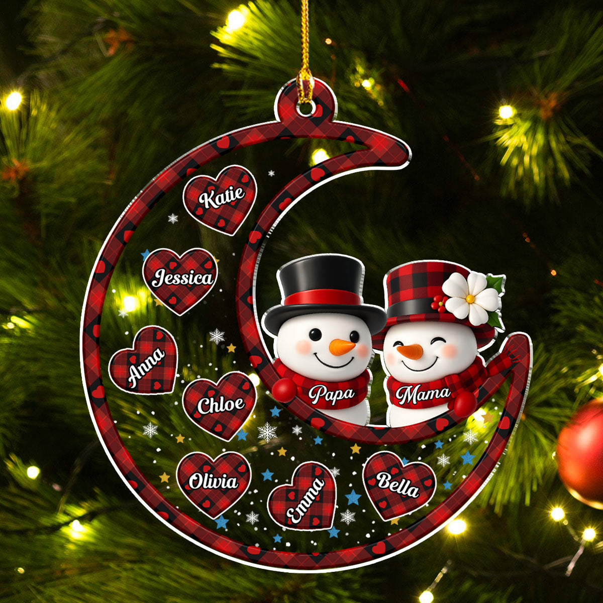 A Snowman Christmas With Love - Personalized Custom Acrylic Ornament