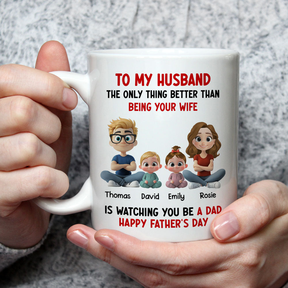 Watching You My Husband - Personalized Custom Coffee Mug