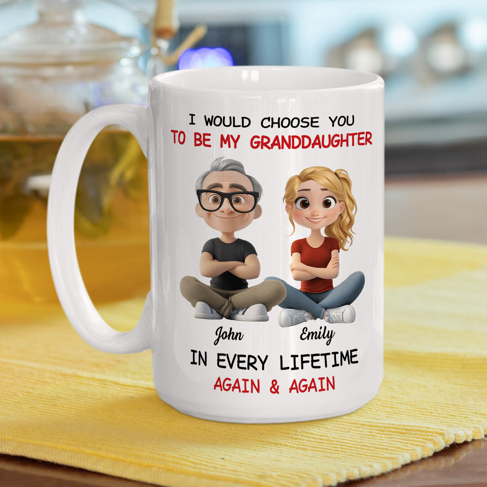 Always Choose You My Grandkid - Personalized Custom Coffee Mug