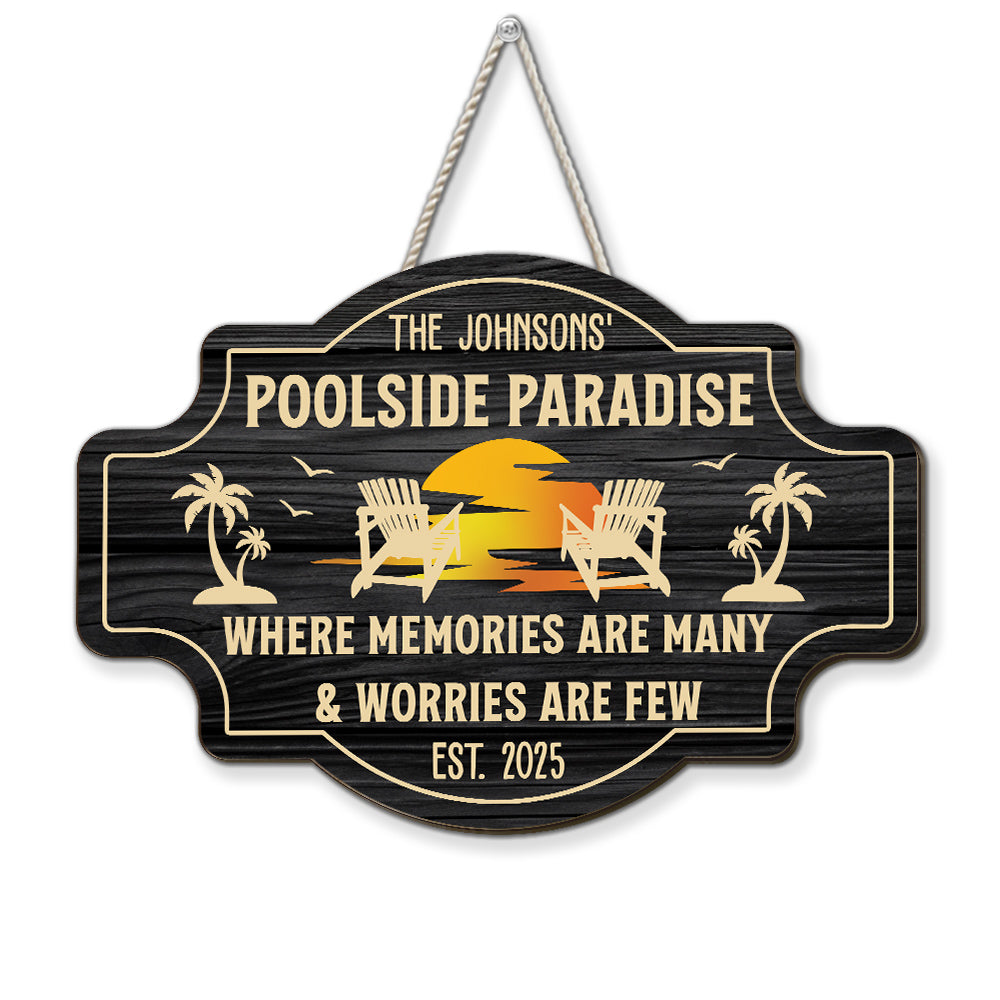 Where Memories Are Many - Personalized Custom Wood Sign