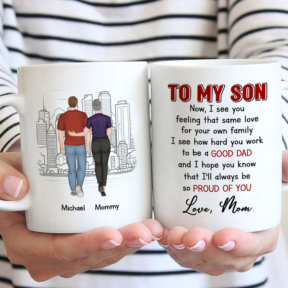 I Am Proud Of You Son - Personalized Custom Coffee Mug