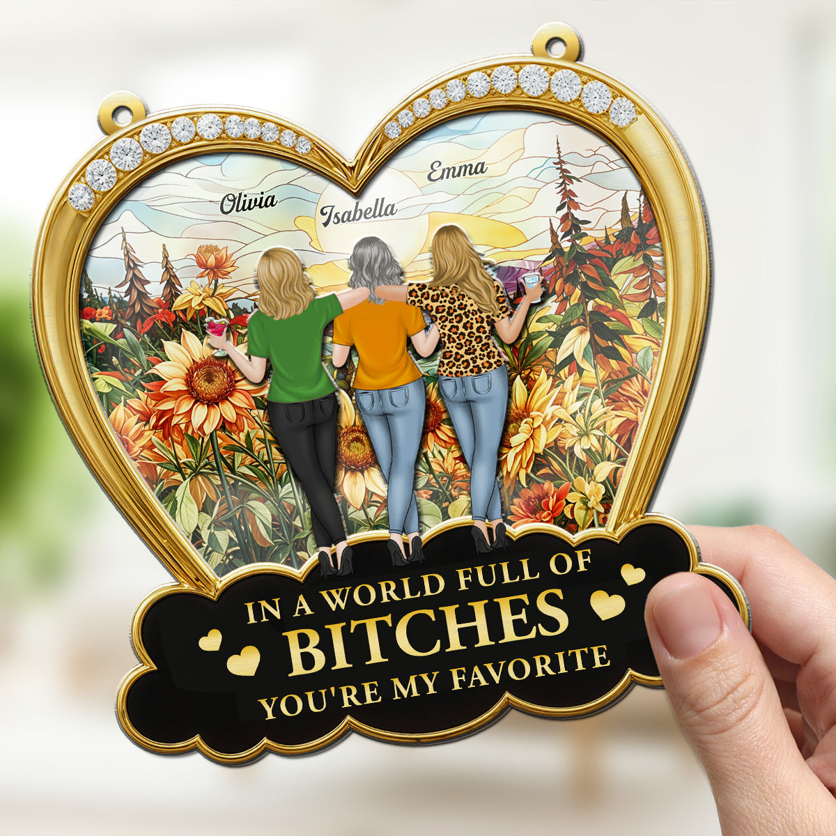 Favorite Besties - Personalized Custom Suncatcher