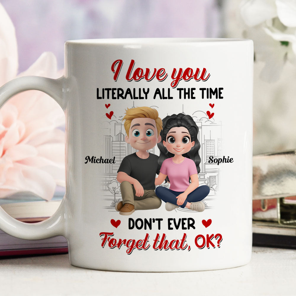 My Love Never Takes Breaks - Personalized Custom Coffee Mug
