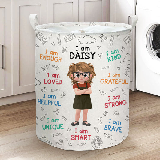 I Am Grateful - Personalized Custom Laundry Basket