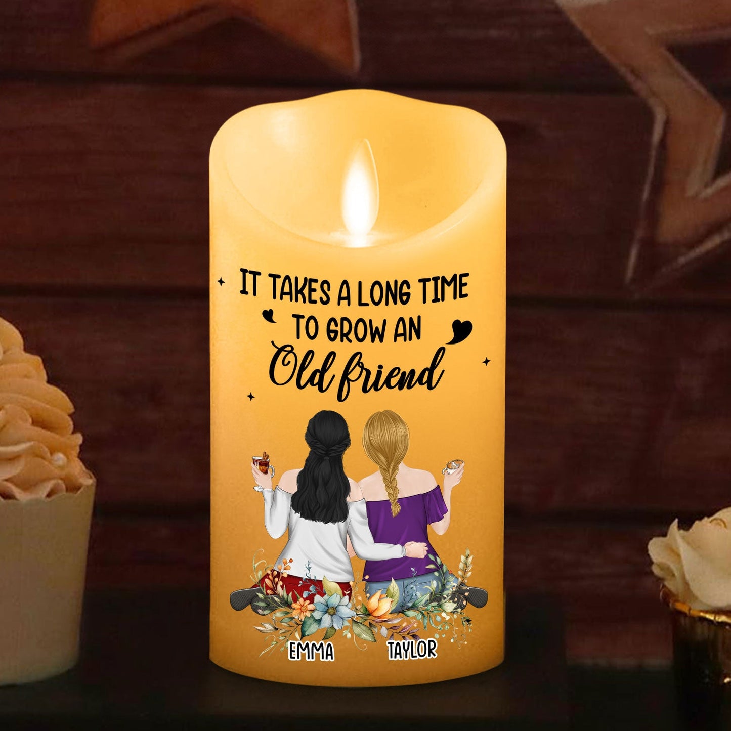 Grow An Old Friend - Personalized Custom LED Candle