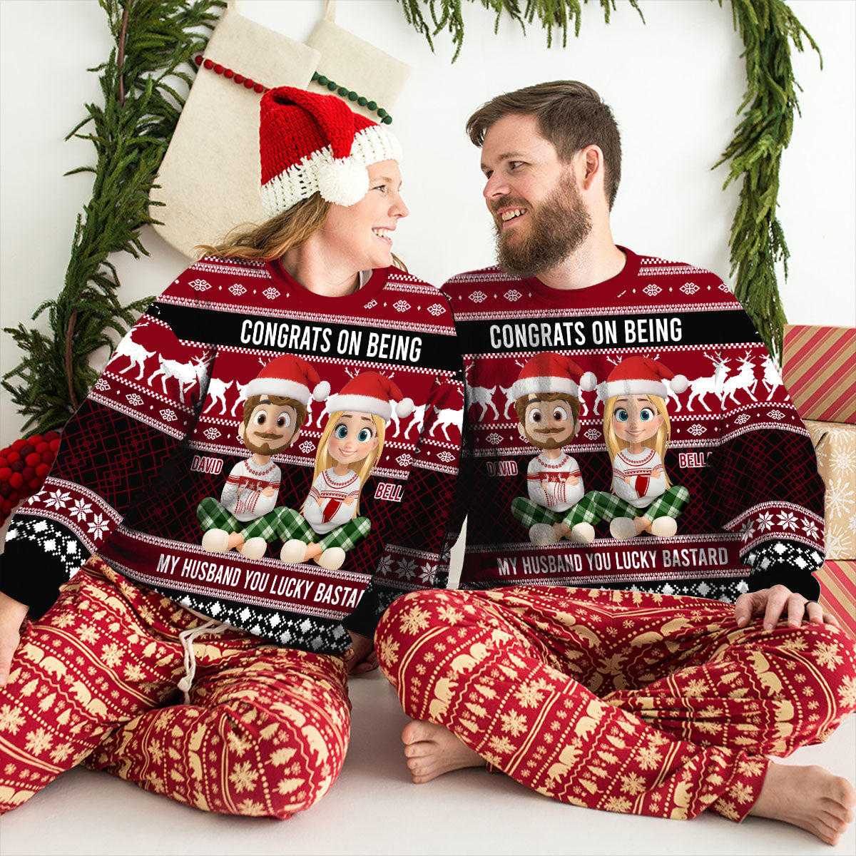 Congrats My Husband - Personalized Custom All-Over-Print Sweatshirt