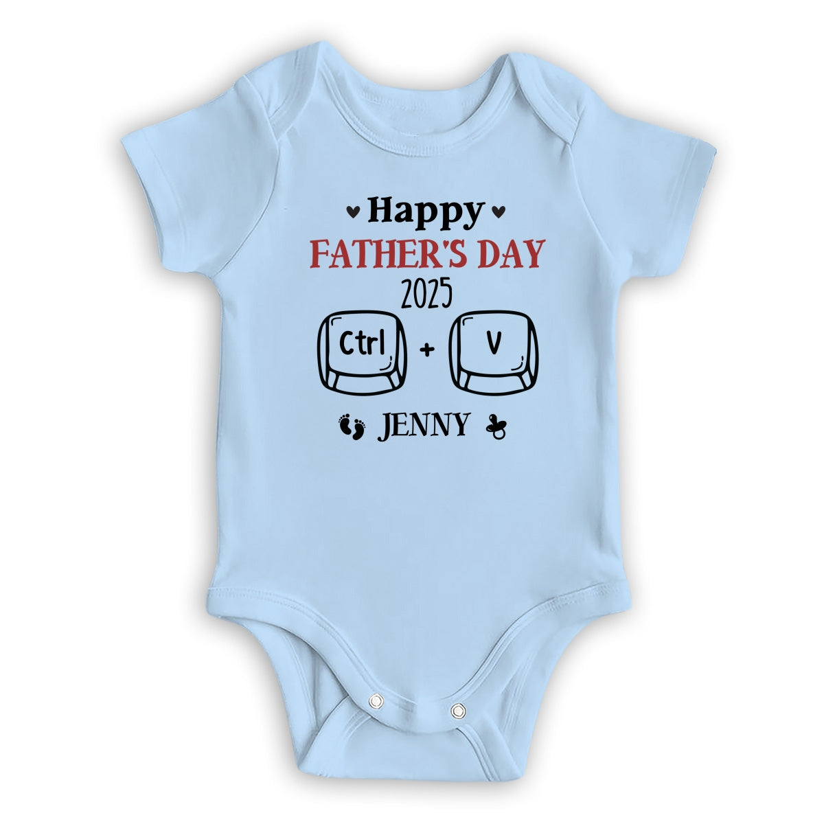 Father And Baby Matching - Personalized Custom T-shirt And Onesie