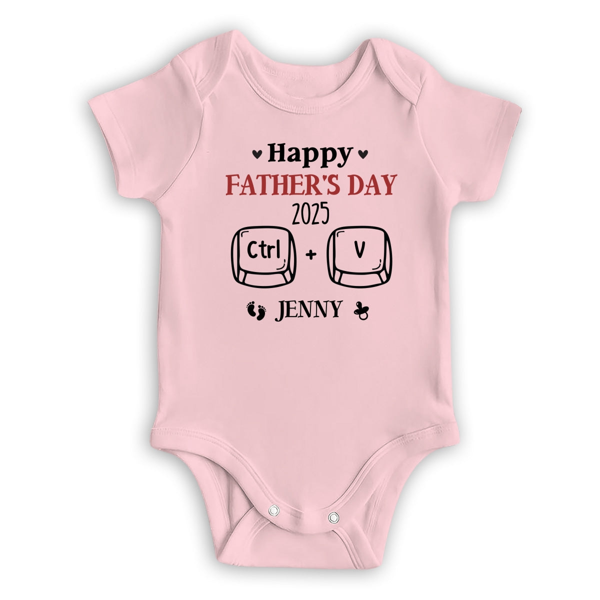 Father And Baby Matching - Personalized Custom T-shirt And Onesie