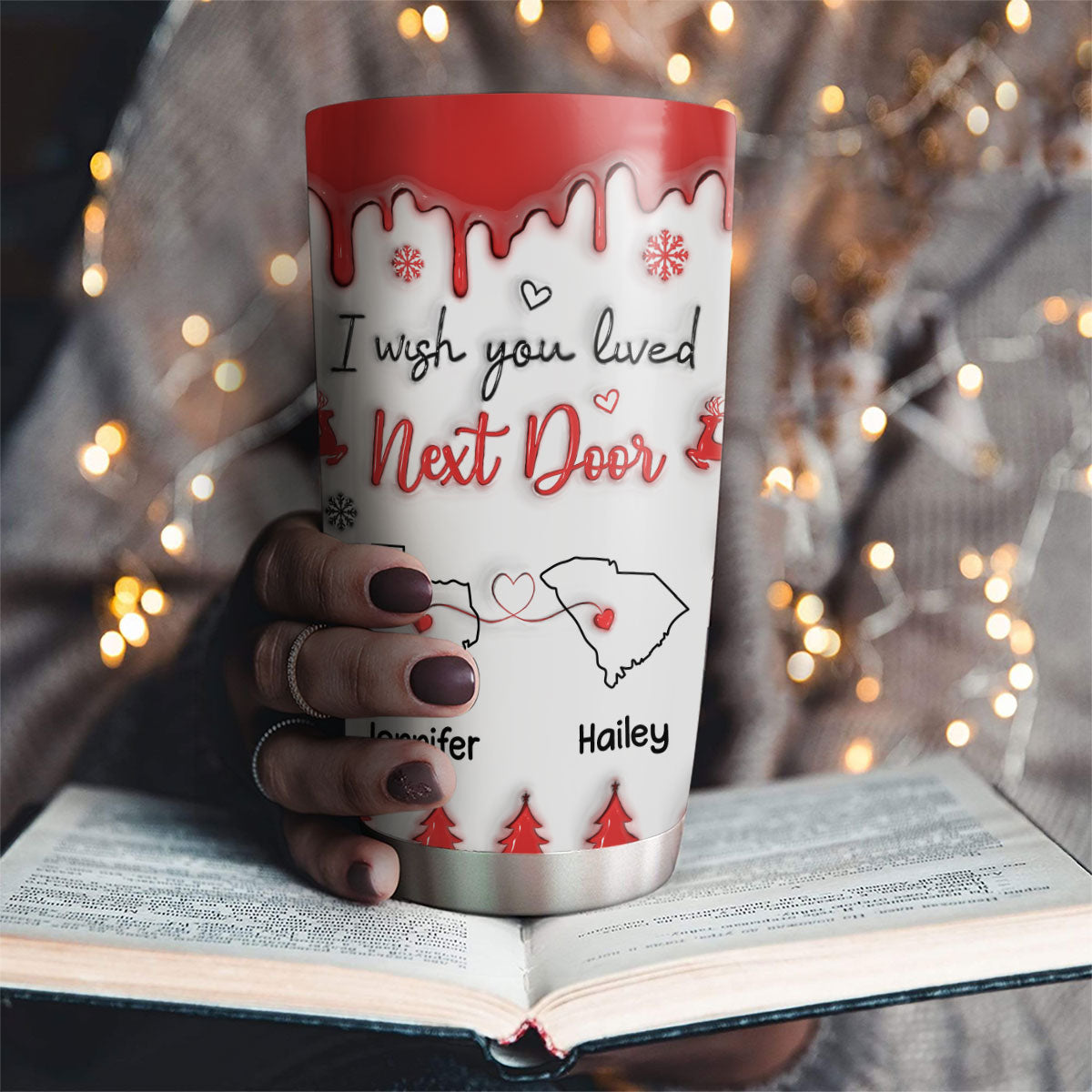 I Wish We Lived Closer Version 2 - Personalized Custom 3D Inflated Effect Tumbler