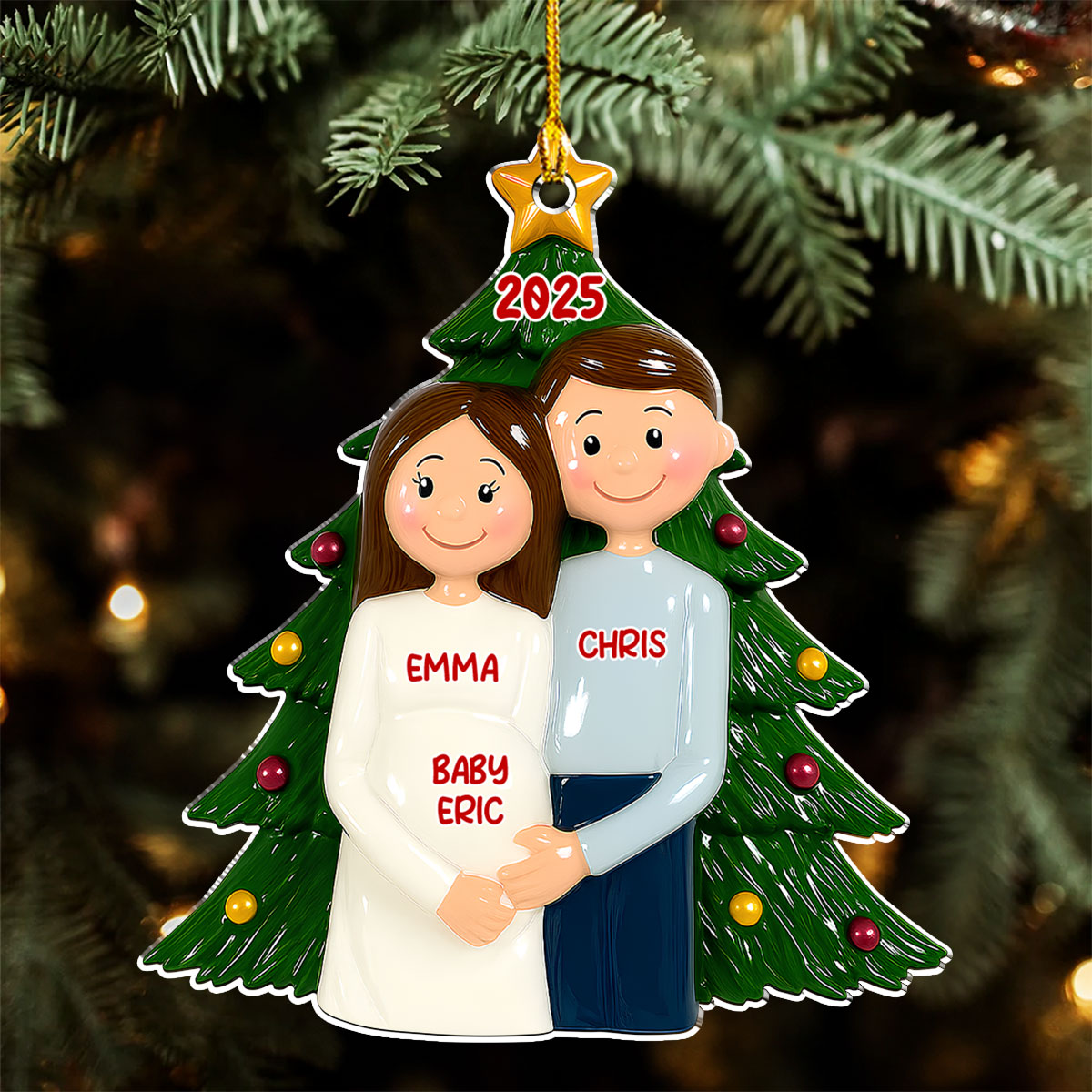 Merry Moments - Personalized Custom 3D Effect Acrylic Ornament
