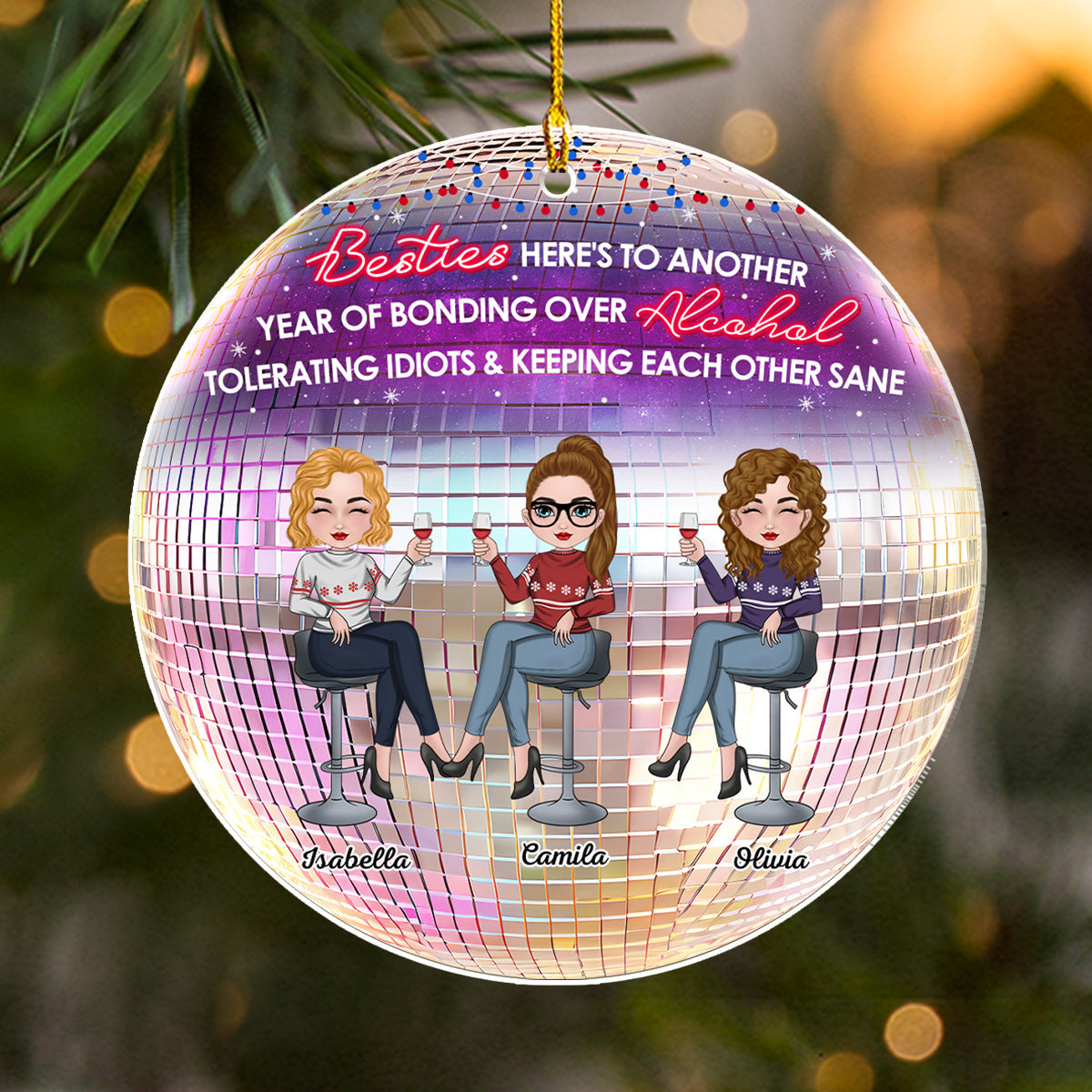 Keeping Each Other Sane - Personalized Custom Acrylic Ornament