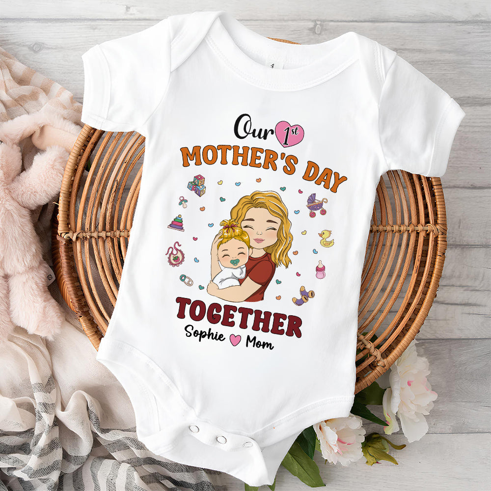 1st Mothers Day Together - Personalized Custom Onesie