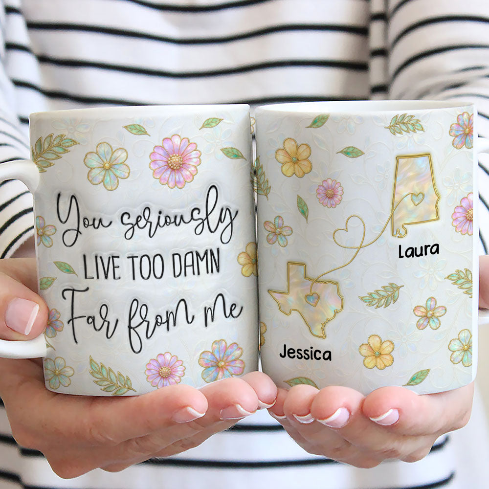 Distance Makes Me Miss You - Personalized Custom 3D Inflated Effect Coffee Mug