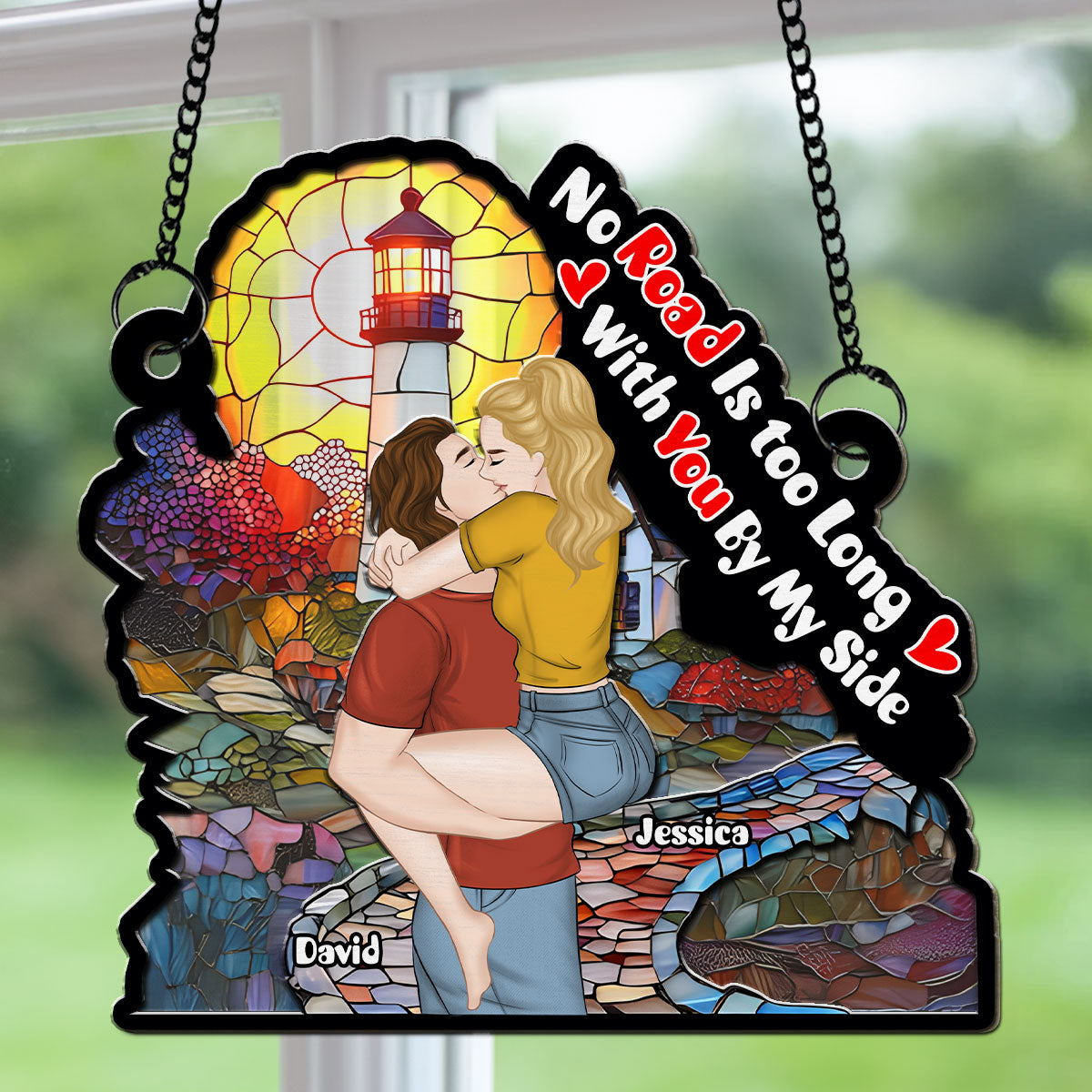 Road To Love - Personalized Custom Suncatcher