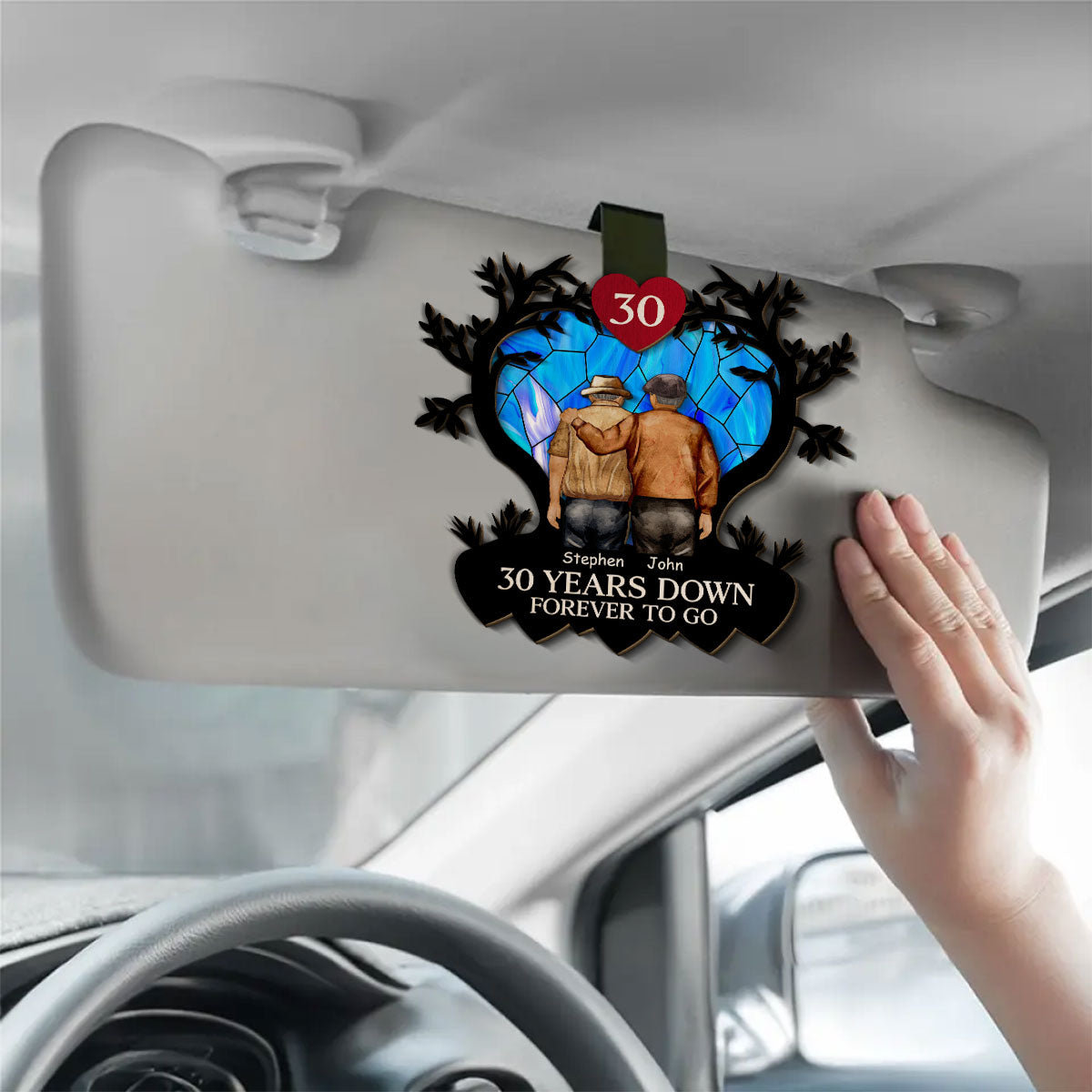 Forever With You - Personalized Custom Car Visor Clip