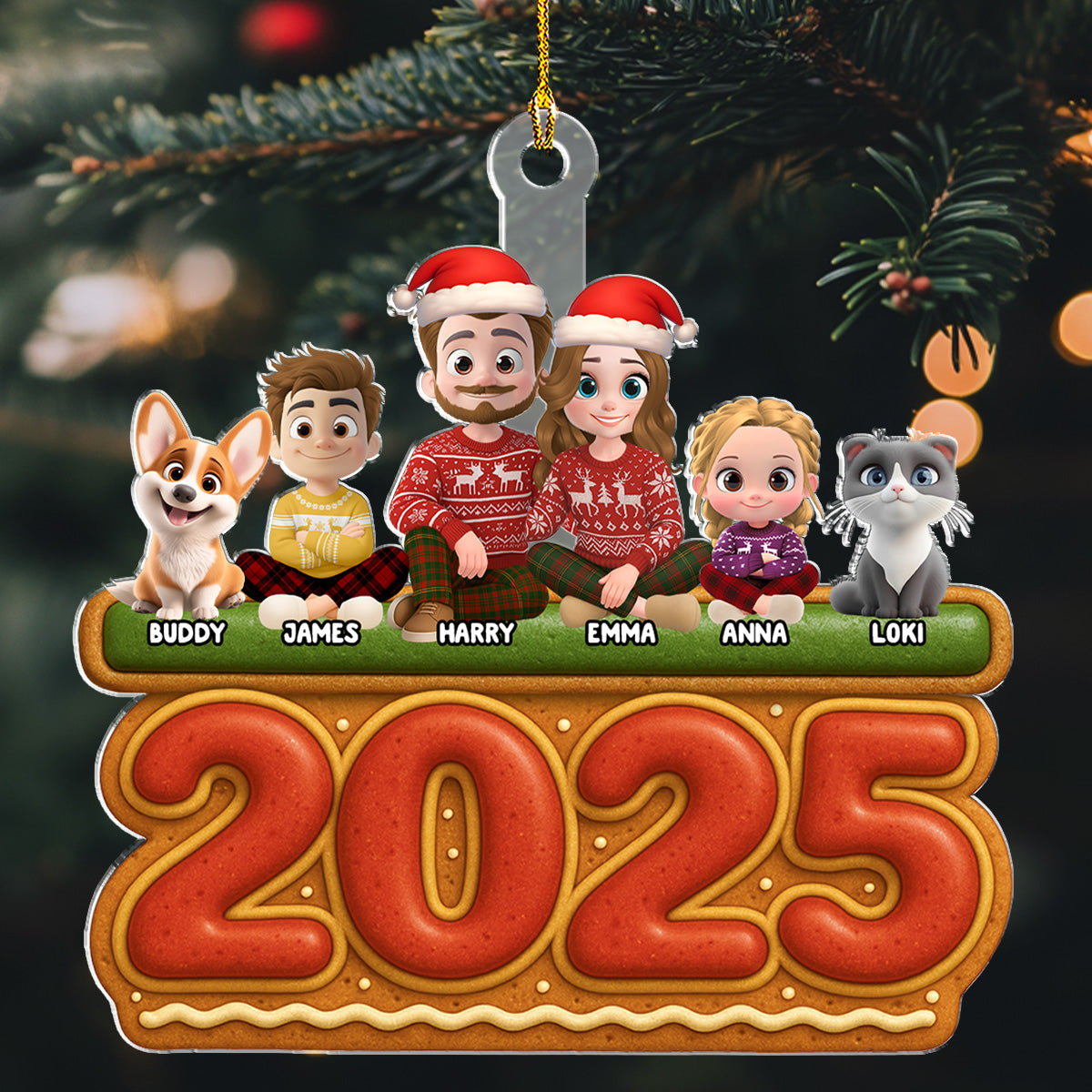 Our Family Cookies Pet Version - Personalized Custom Acrylic Ornament