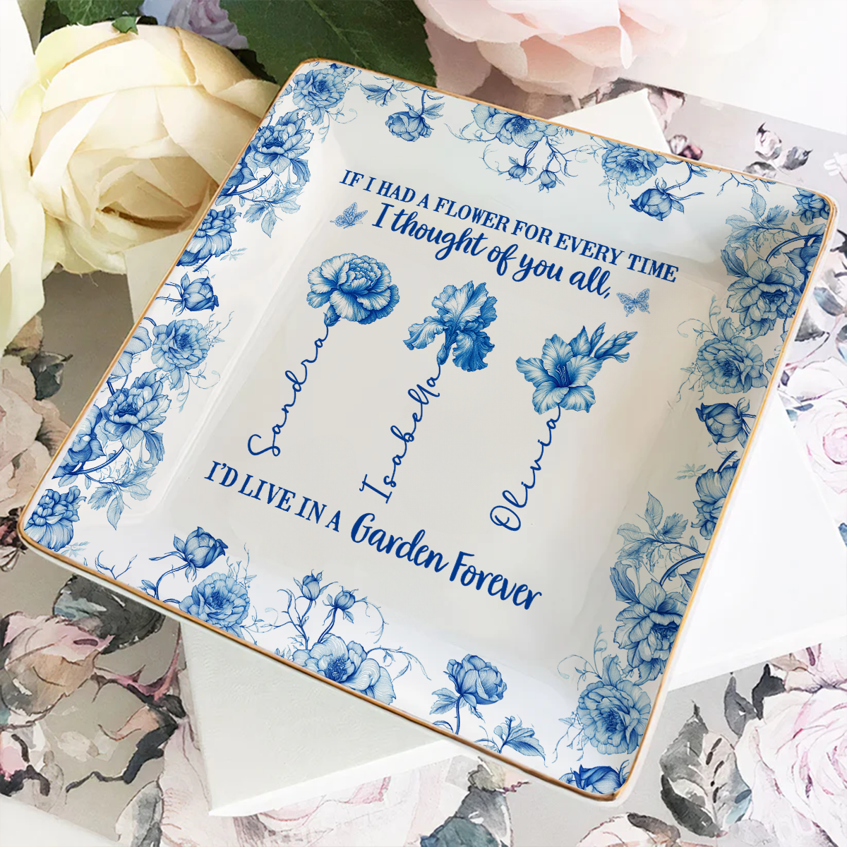 You Are My Forever Garden - Personalized Custom Jewelry Dish