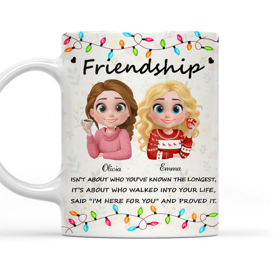 Side By Side Heart To Heart - Personalized Custom Coffee Mug