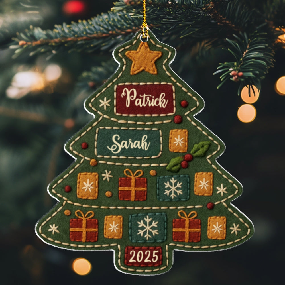 Names Of Joy Tree - Personalized Custom Acrylic Ornament