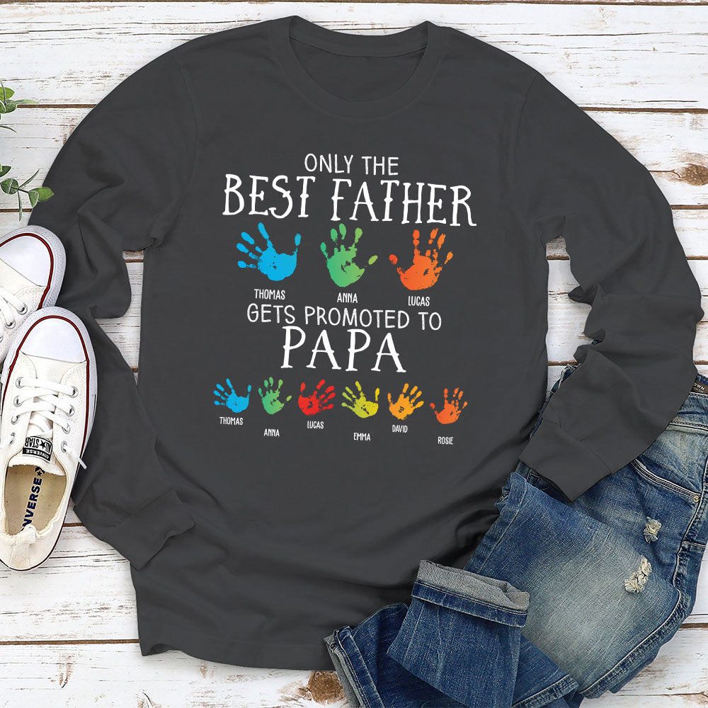 Promoted To Grandpa - Personalized Custom Shirt