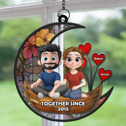 You And Me Forever Suncatcher - Personalized Custom Suncatcher