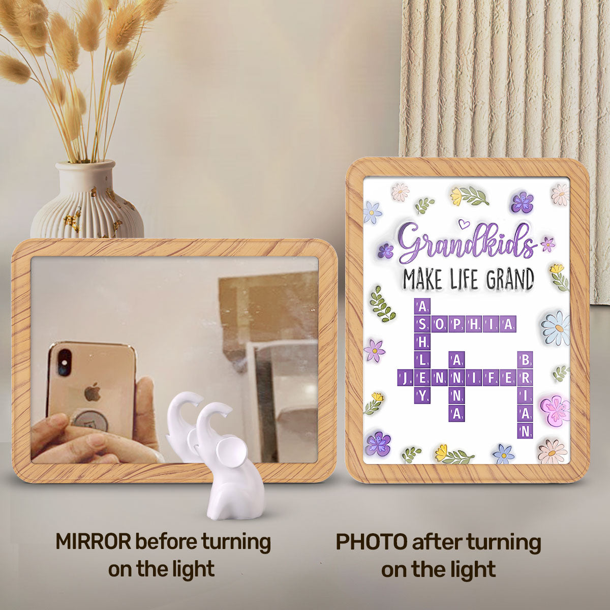 Grandkids Make Life Grand Crossword Puzzle - Personalized Custom Magic Mirror