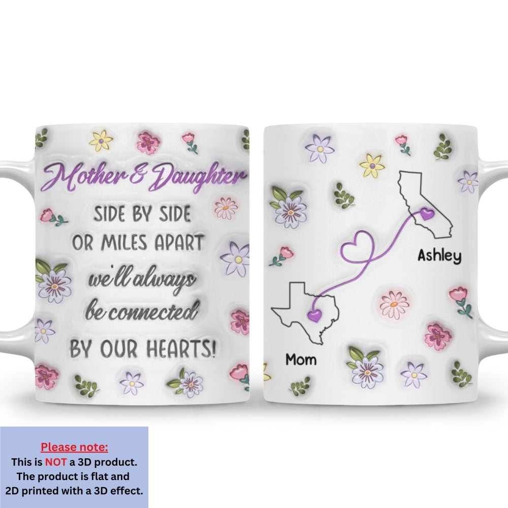 Mom And Daughter Unbreakable Bond - Personalized Custom 3D Inflated Effect Mug