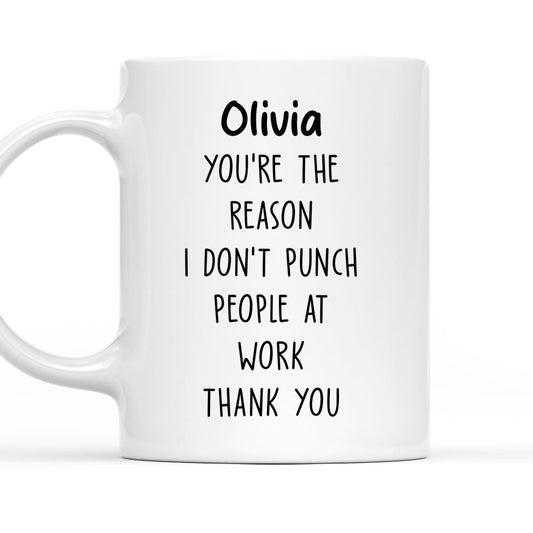 No Punch Coworker - Personalized Custom Coffee Mug