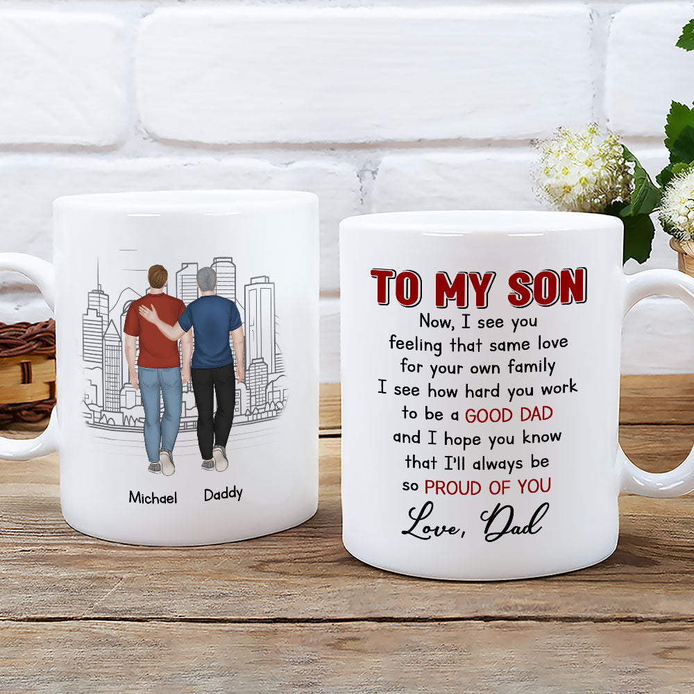 I Am Proud Of You Son - Personalized Custom Coffee Mug