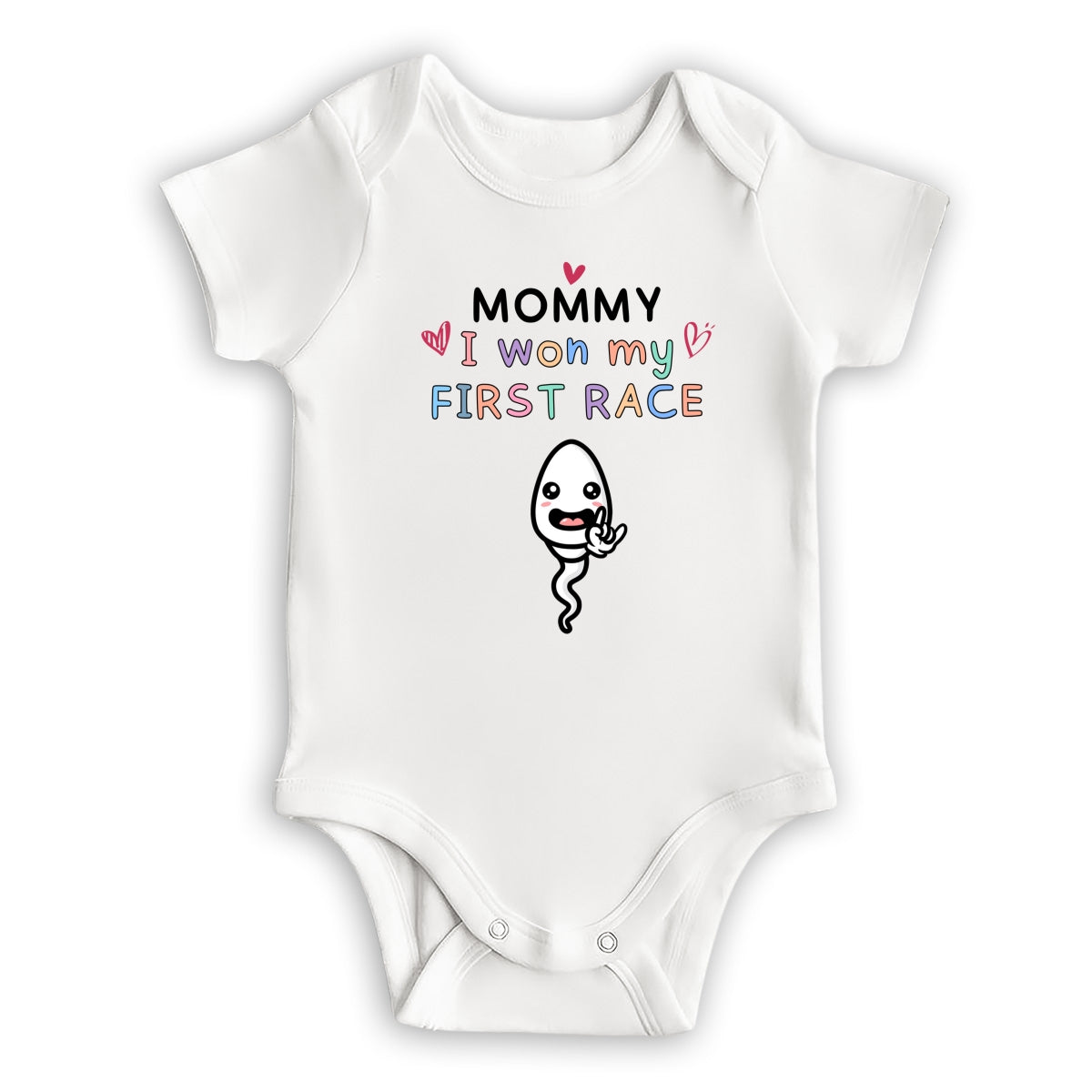 Mummy I Won First Race - Personalized Custom Baby Onesie