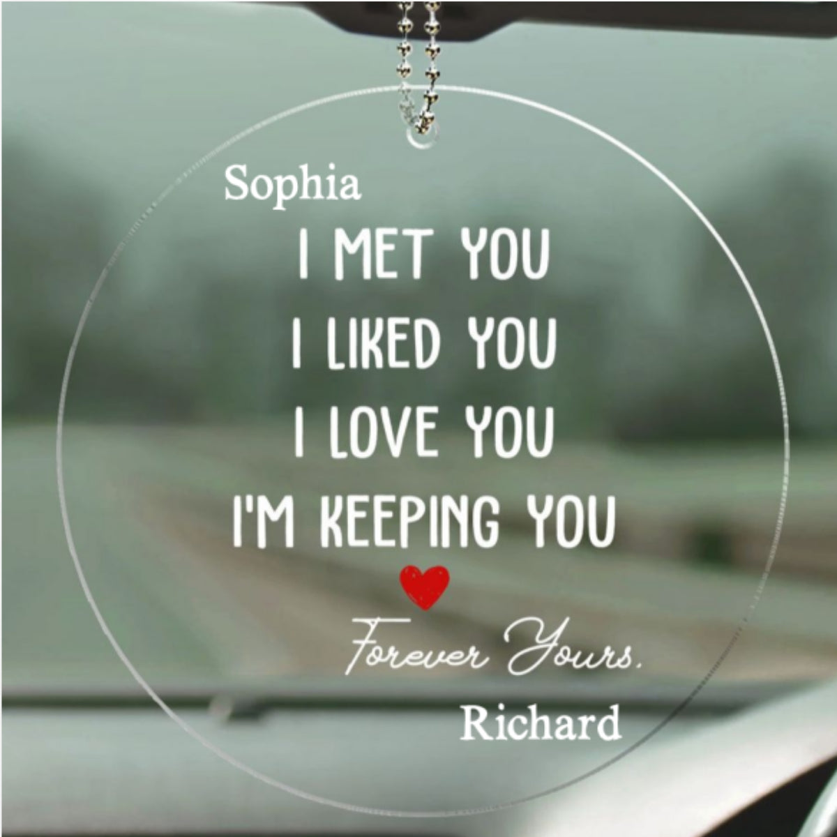 I Met You I Liked You - Personalized Custom Car Ornament