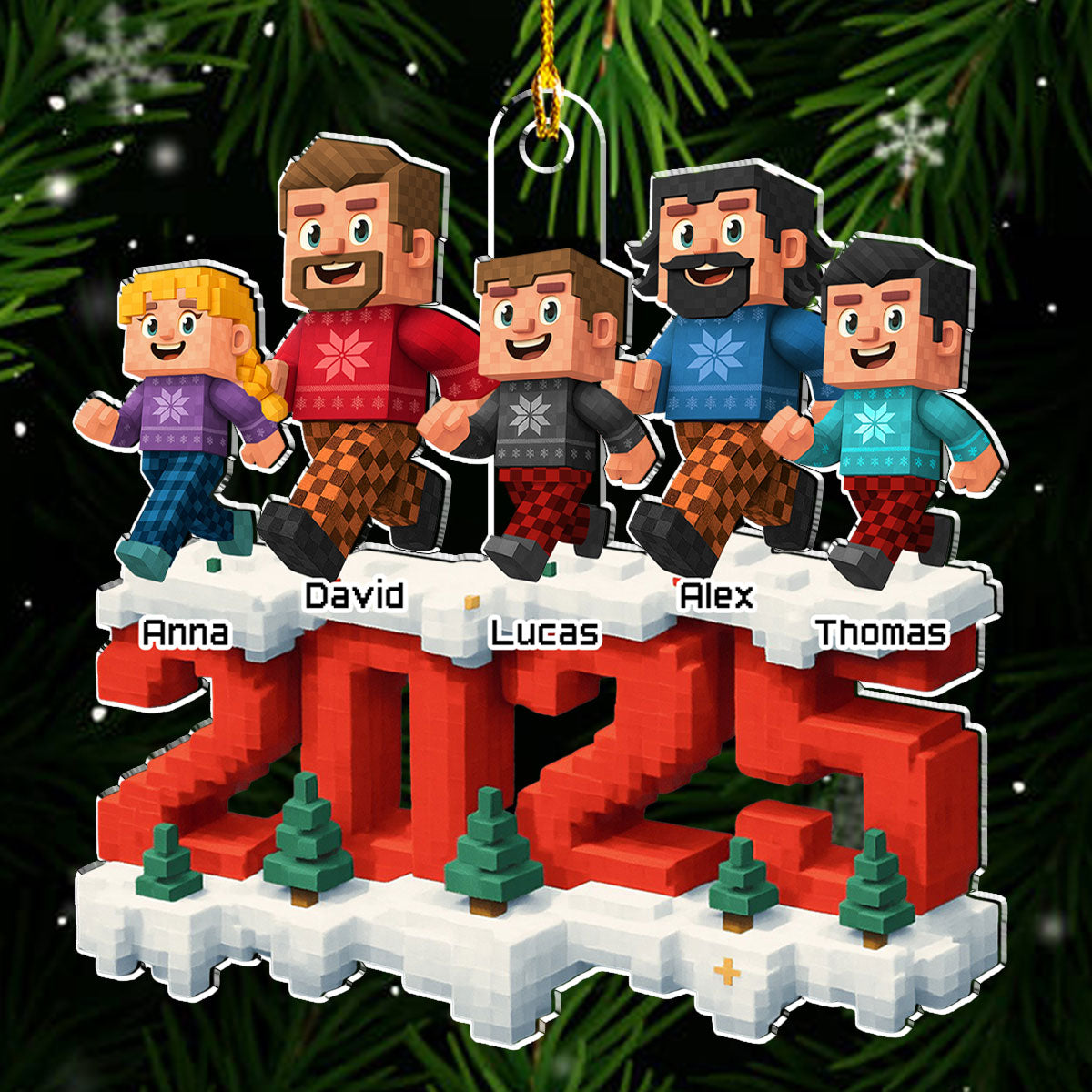 Together In This Year - Personalized Custom 3D Effect Acrylic Ornament