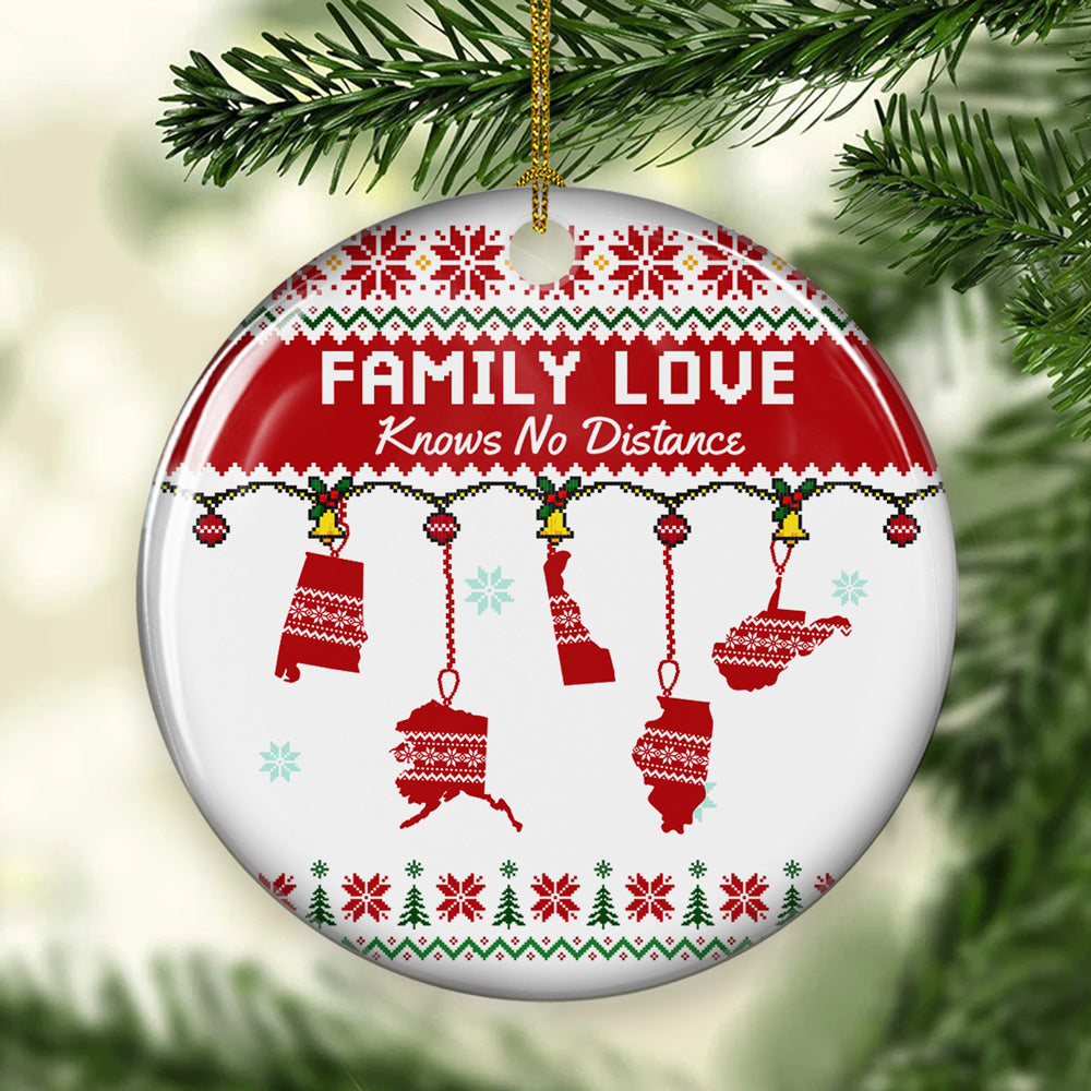 No Matter Where You Are - Personalized Custom Ceramic Ornament