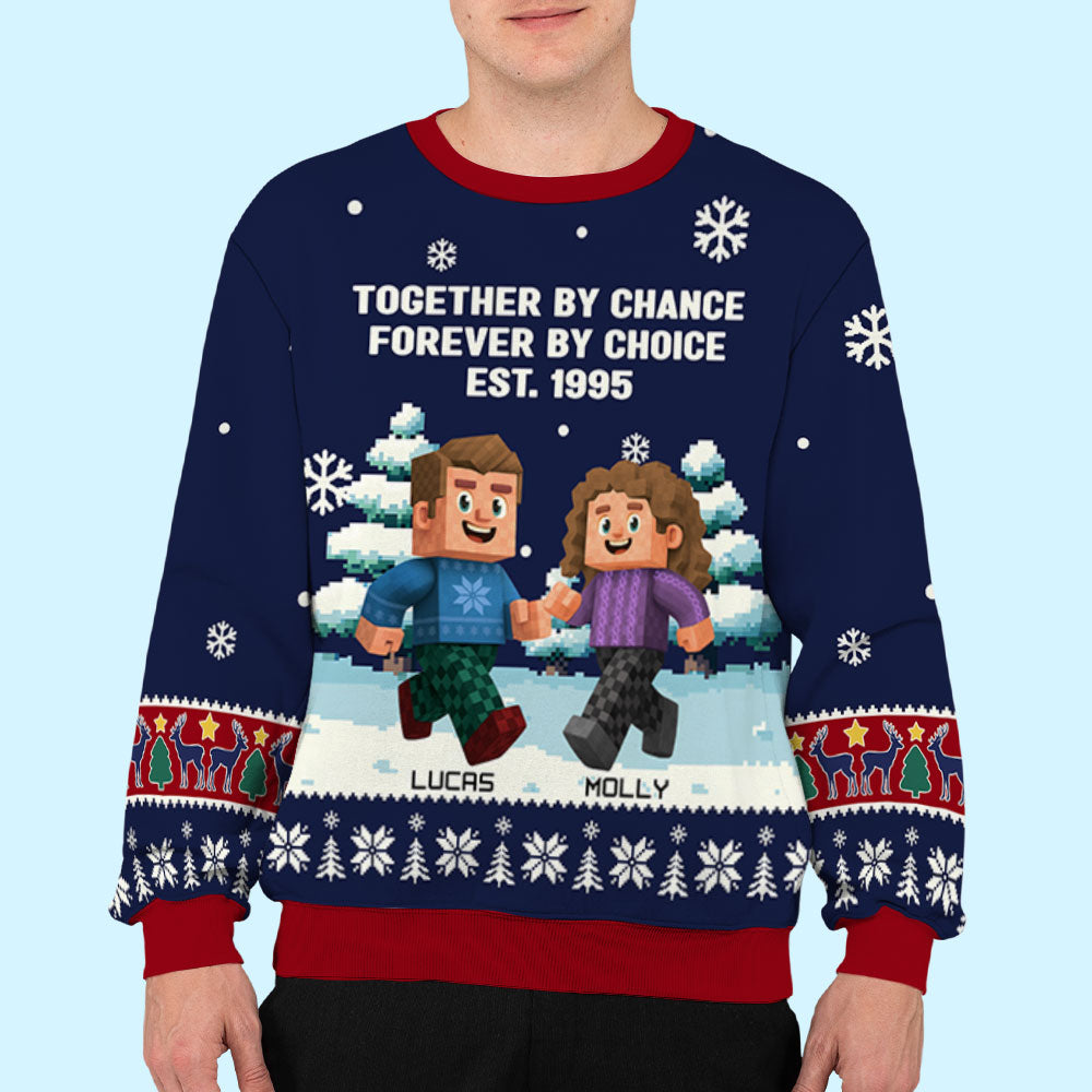 Together By Chance - Personalized Custom All-Over-Print Sweatshirt