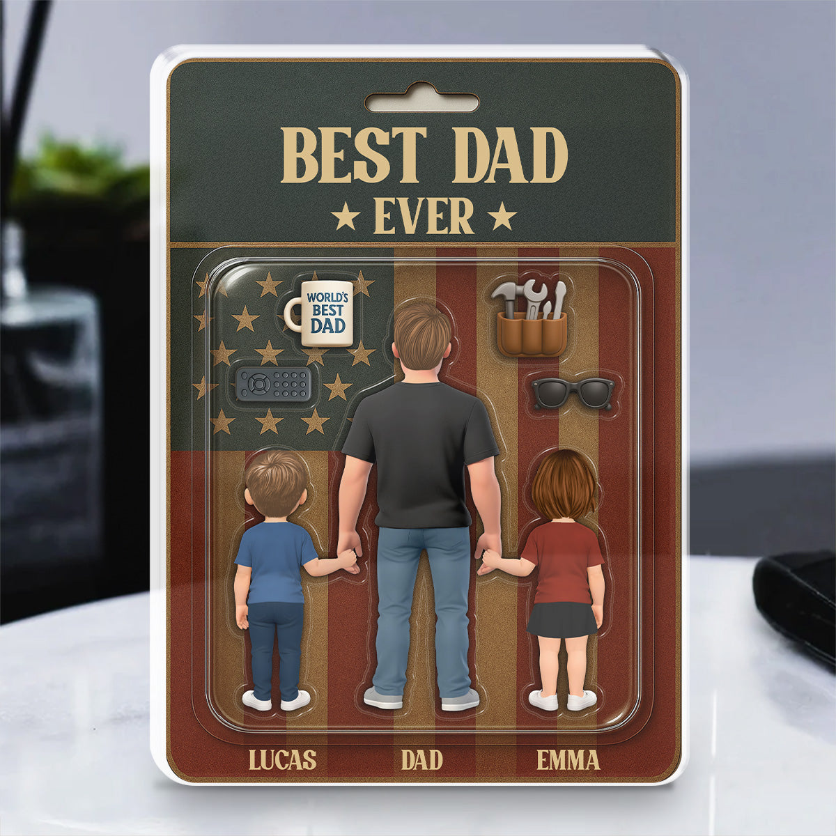 Best Dad Ever - Personalized Custom Acrylic Plaque