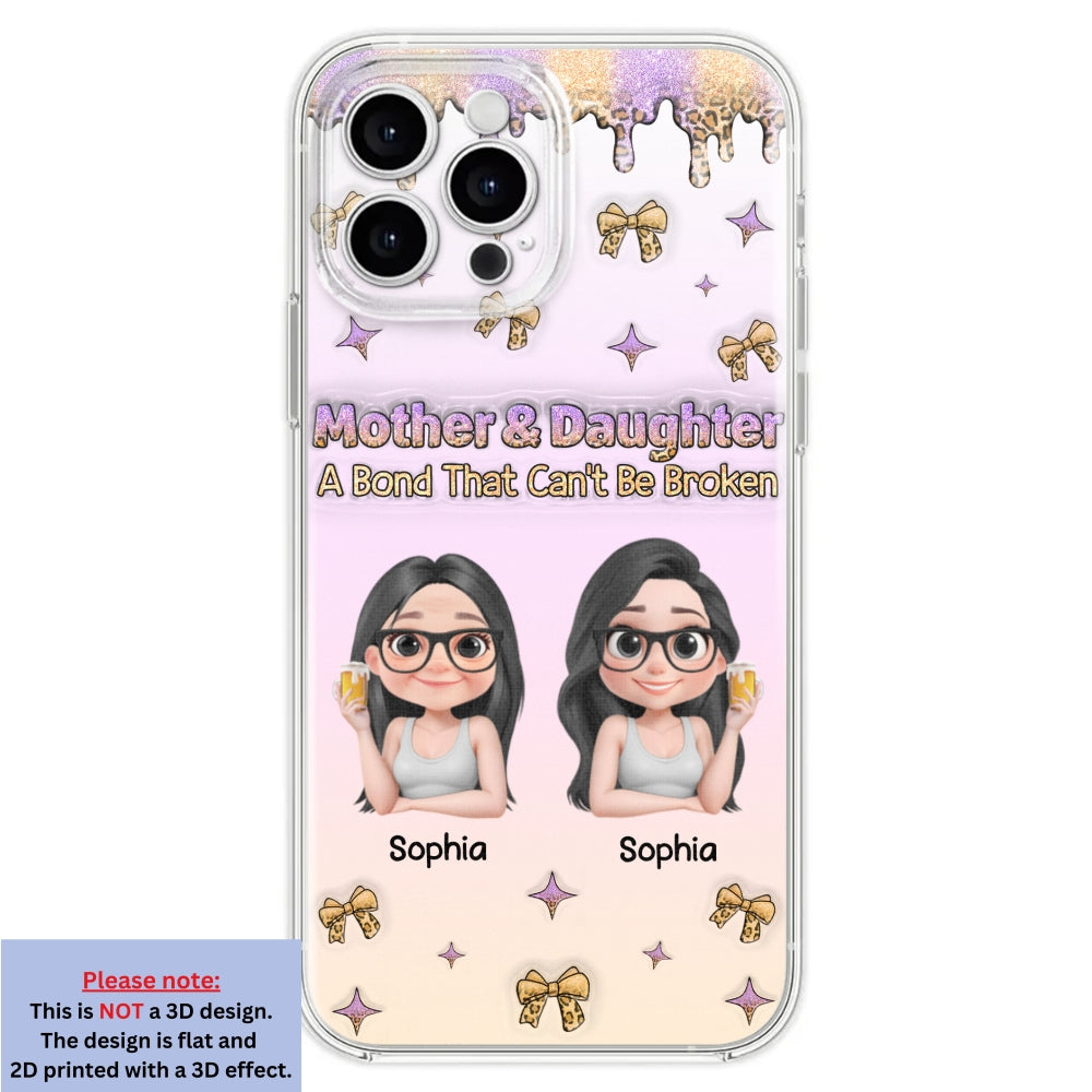 A Bond Between Mother And Daughter - Personalized Custom 3D Inflated Effect Phone Case