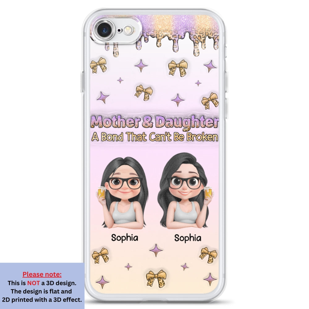 A Bond Between Mother And Daughter - Personalized Custom 3D Inflated Effect Phone Case