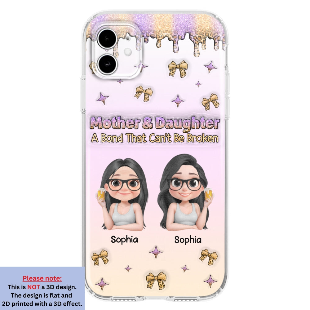 A Bond Between Mother And Daughter - Personalized Custom 3D Inflated Effect Phone Case