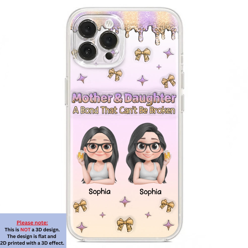 A Bond Between Mother And Daughter - Personalized Custom 3D Inflated Effect Phone Case