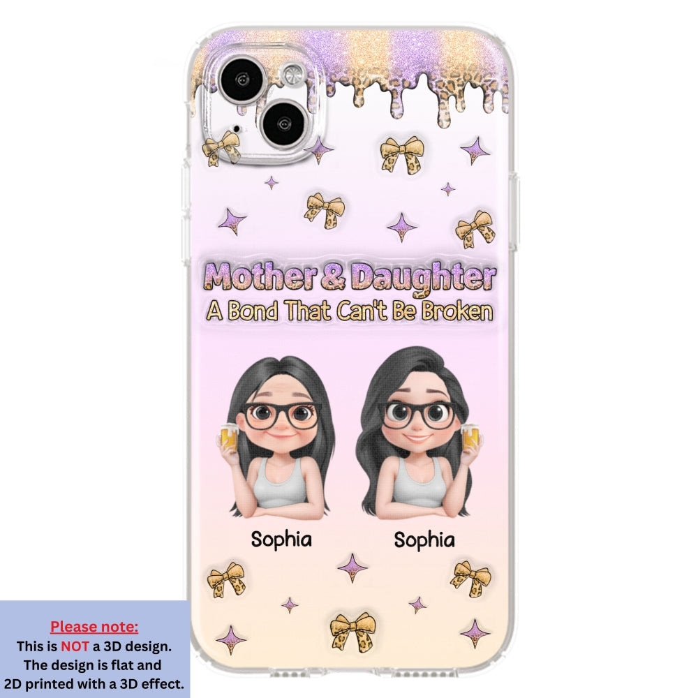 A Bond Between Mother And Daughter - Personalized Custom 3D Inflated Effect Phone Case