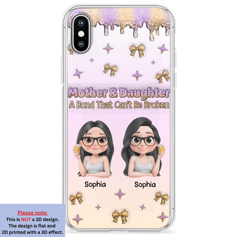 A Bond Between Mother And Daughter - Personalized Custom 3D Inflated Effect Phone Case