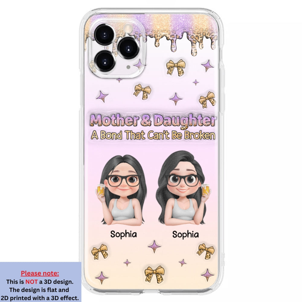 A Bond Between Mother And Daughter - Personalized Custom 3D Inflated Effect Phone Case