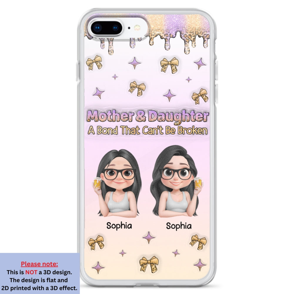 A Bond Between Mother And Daughter - Personalized Custom 3D Inflated Effect Phone Case